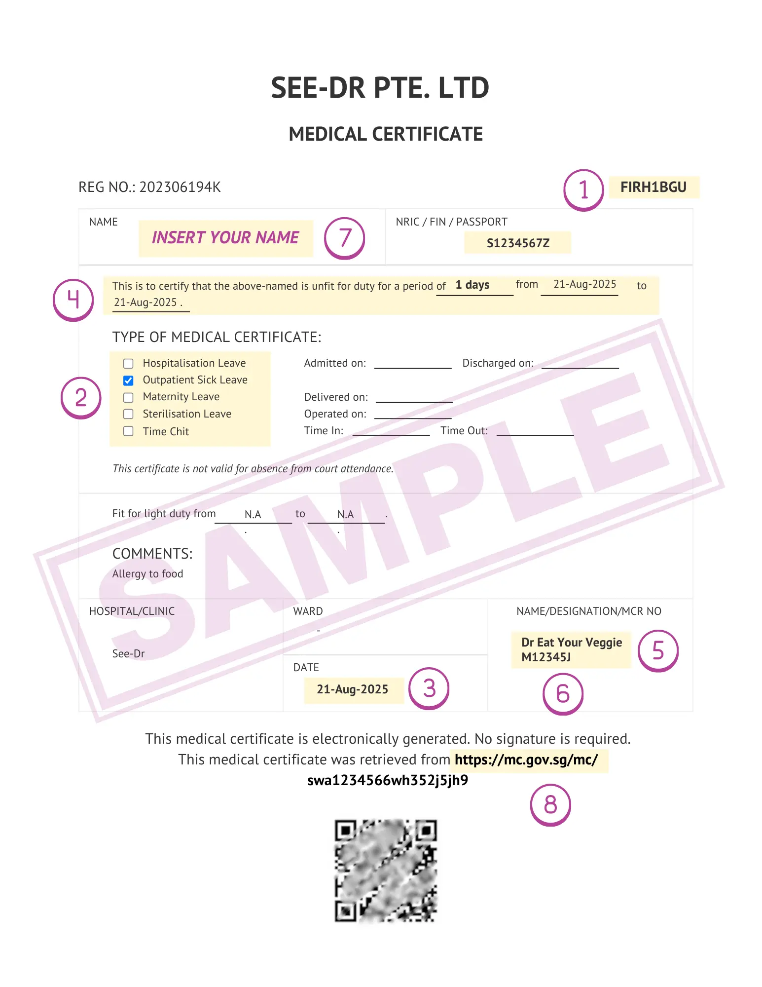 Digital Medical Certificate